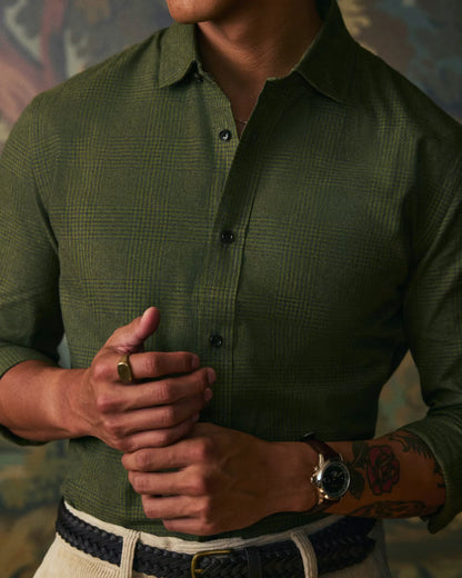 Brushed Woven Dress Shirt