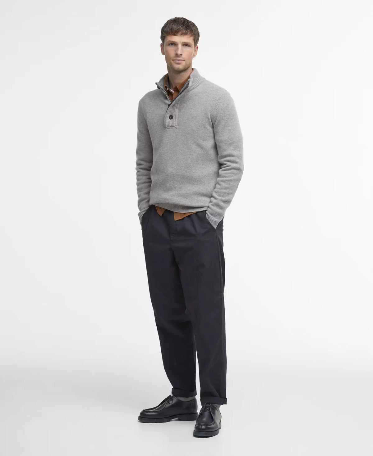 Essential Patch Half Zip Sweater