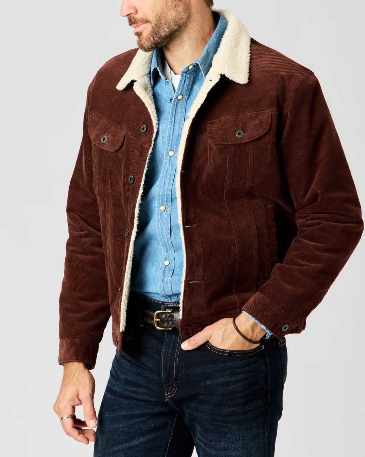 Sherpa-Lined Trucker Jacket