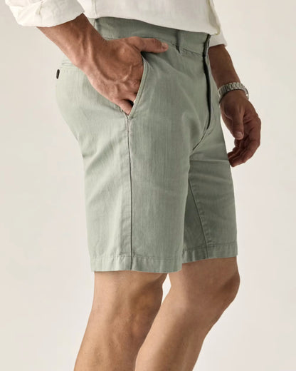 Cotton-Linen Chino Short - 9"