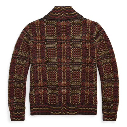 Full Zip Shawl Cardigan Knit Sweater