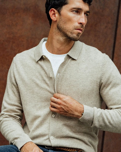 EasyCash Merino Long Sleeve Polo Cardigan