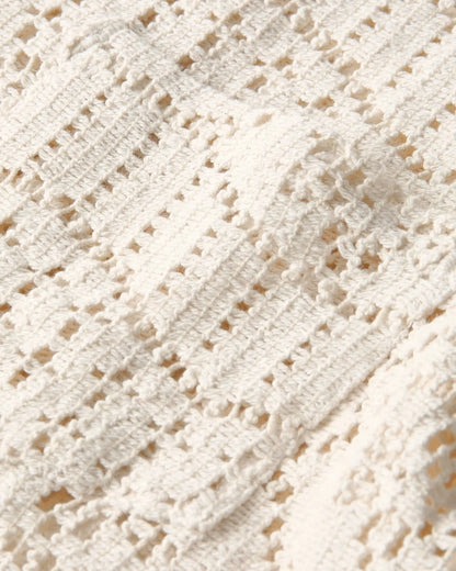 Eye Crochet Camp Collar Shirt