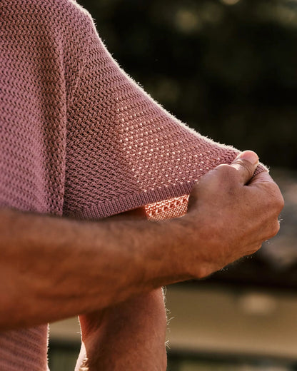Crochet Johnny Collar Polo