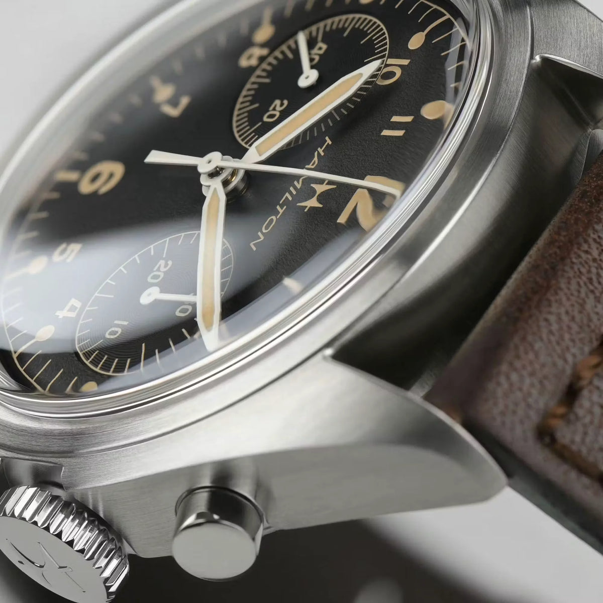 Khaki Aviation Pilot Pioneer Mechanical Chrono