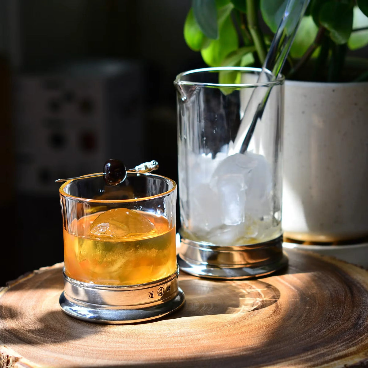 Hatched Glass Highball
