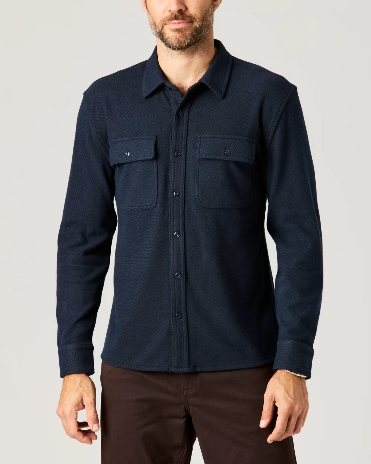 Stretch Knit Flannel Shirt