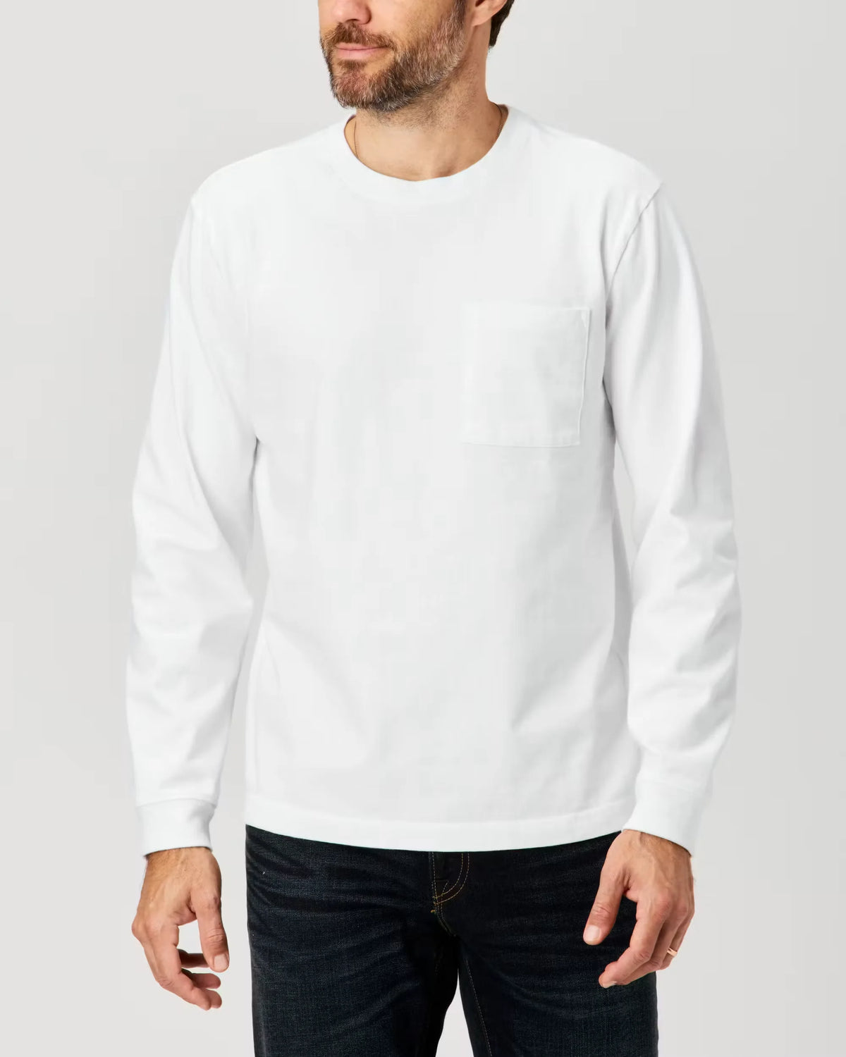 Long Sleeve American Heavyweight Pocket T-Shirt