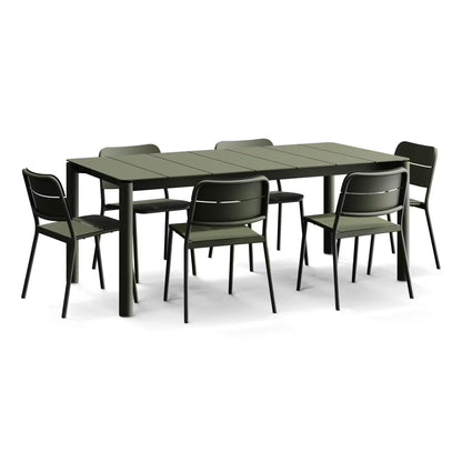 Bandwidth Dining Set (Table + 6 Chairs)