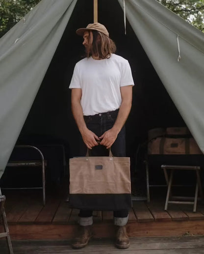 Neelum Oversized Tote Bag - Khaki