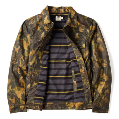 Flannel-Lined Waxed Trucker Jacket