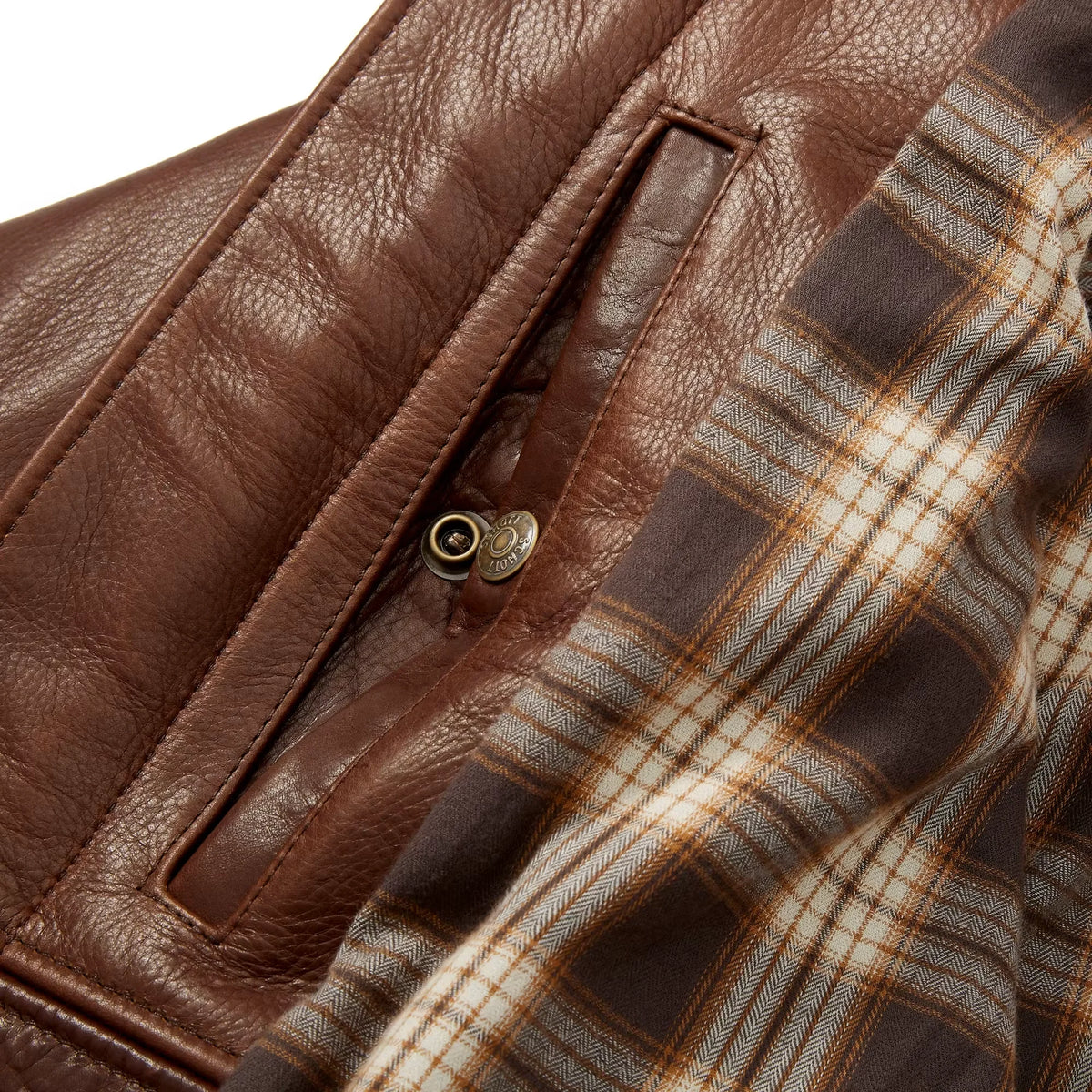 Cafe Natural Leather Jacket