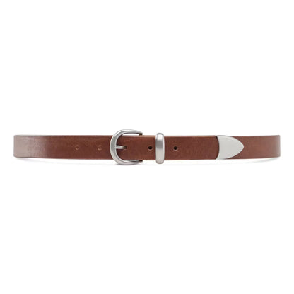 Western Bridle Leather Belt Slim