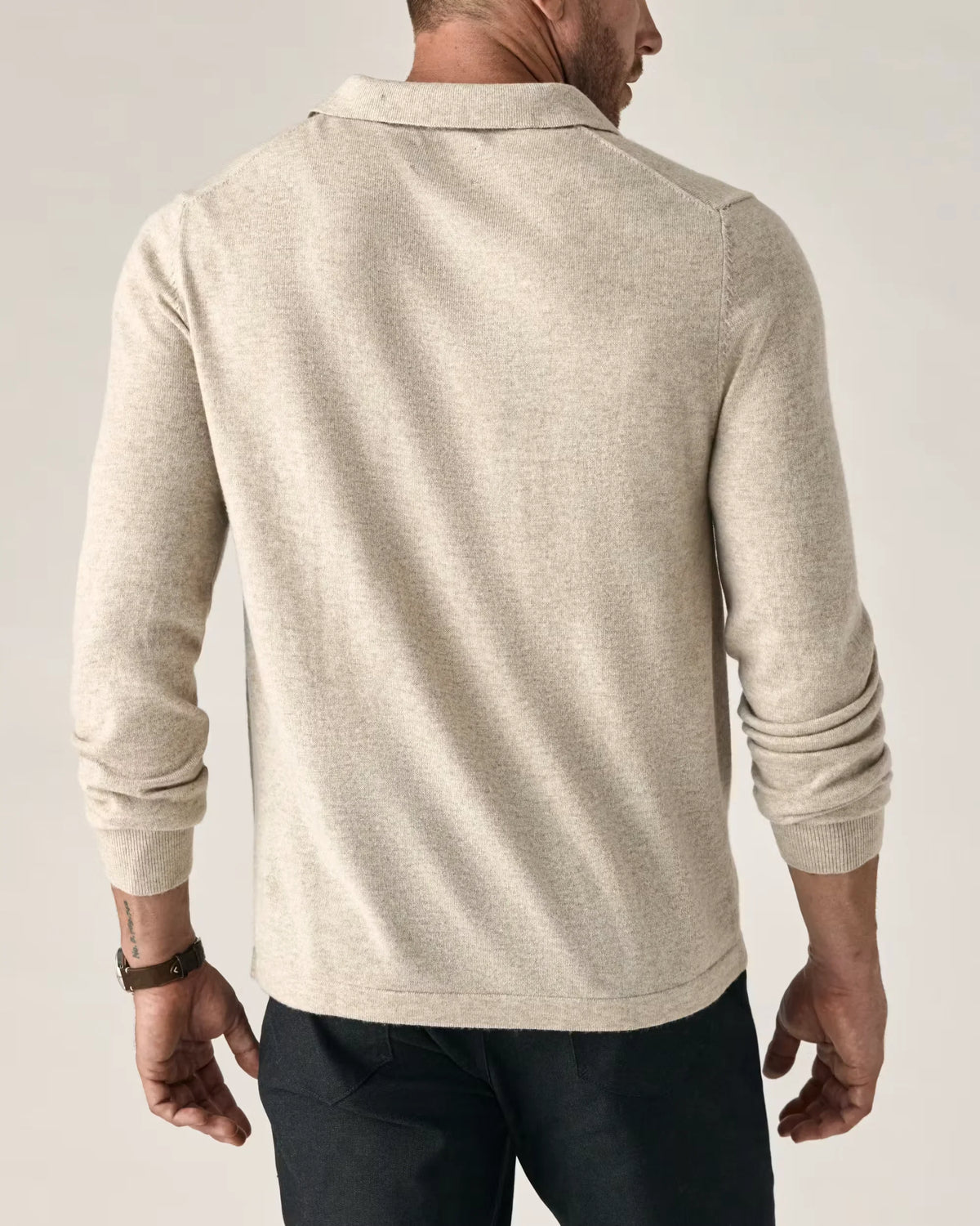 EasyCash Merino Long Sleeve Polo Cardigan