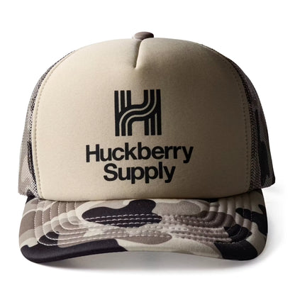 Animated Camo Huckberry Supply Trucker
