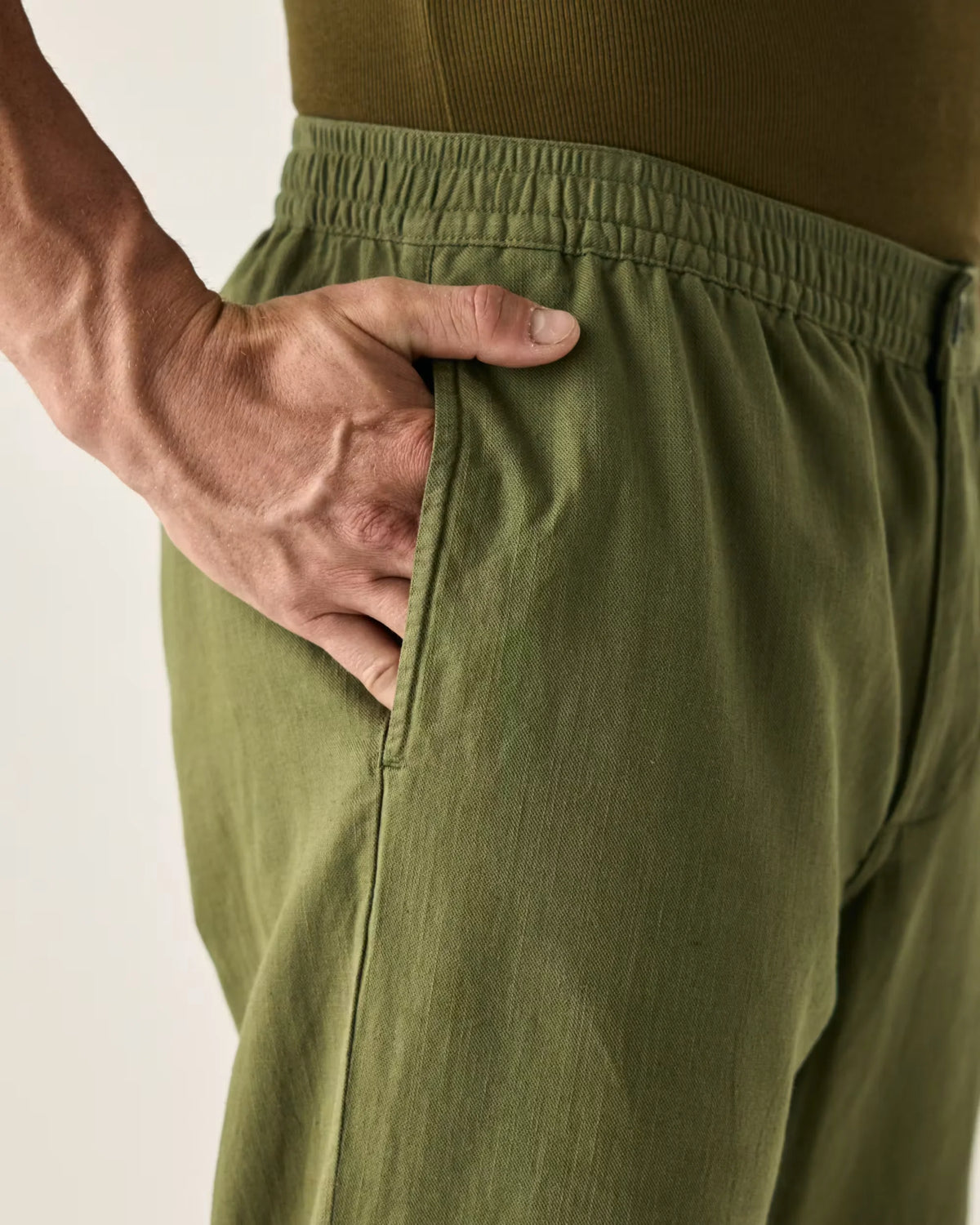 Cotton-Linen Drawstring Pant
