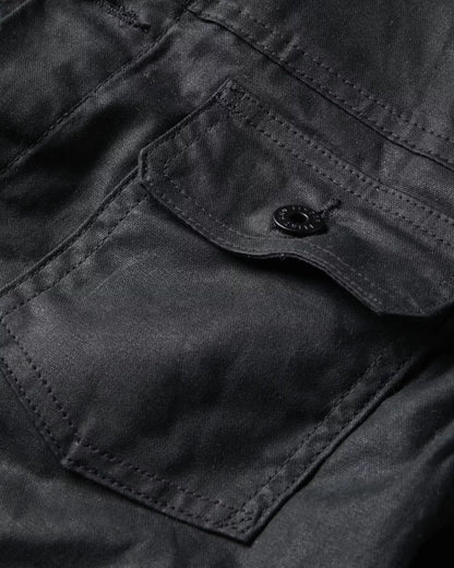 Flannel-Lined Waxed Trucker Jacket