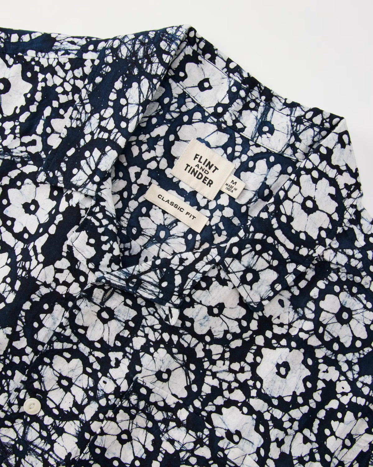 Block Print Camp Collar Shirt
