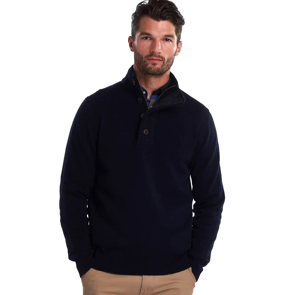 Essential Patch Half Zip Sweater