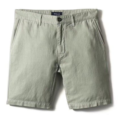 Cotton-Linen Chino Short - 9"