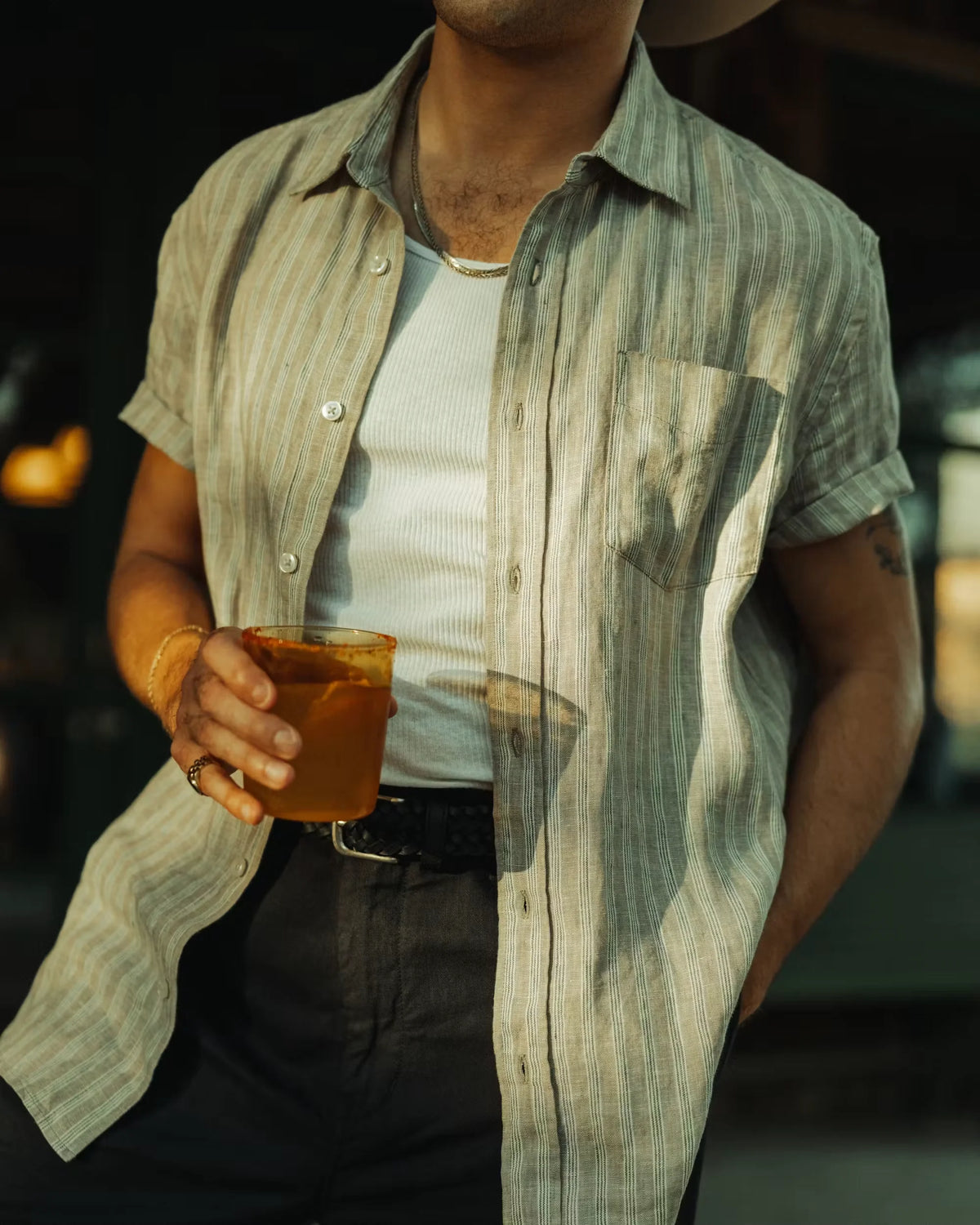 Short Sleeve Isles Linen Shirt