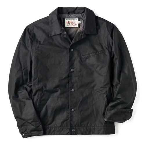 Embroidered Western Waxed Snap Jacket