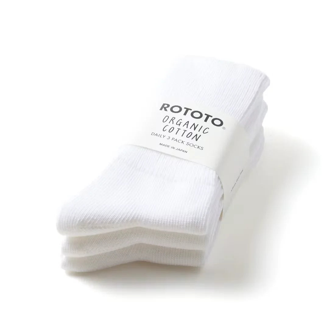 Organic Cotton Crew Socks - 3 Pack
