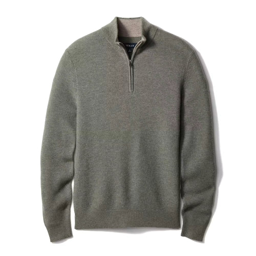 Merino-Cashmere Quarter-Zip Sweater