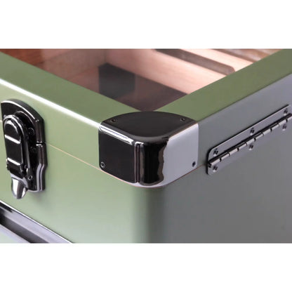 Military Glass Top Cigar Humidor