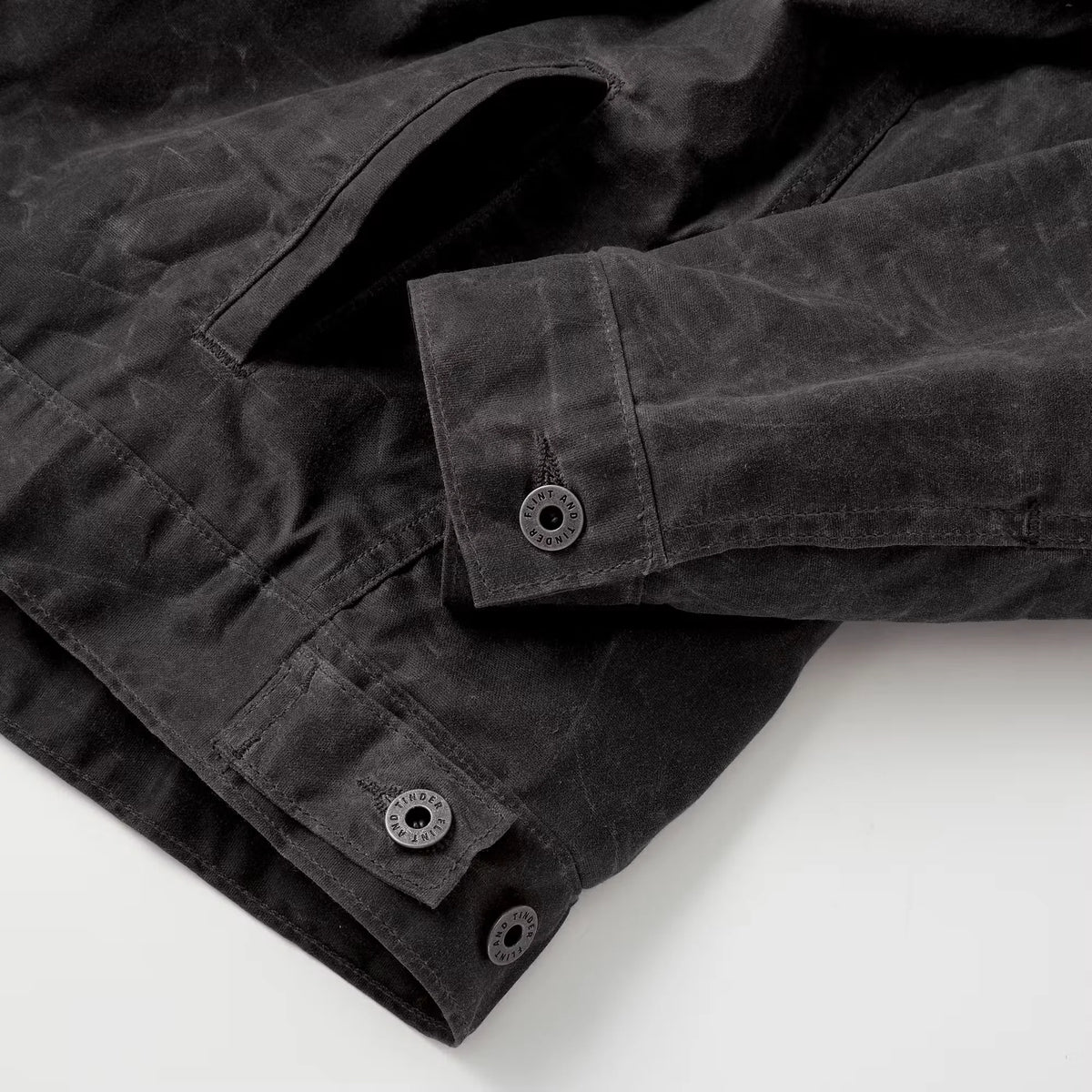 Flannel-Lined Waxed Trucker Jacket