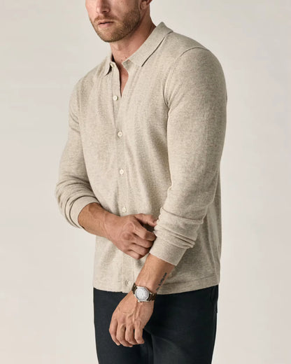 EasyCash Merino Long Sleeve Polo Cardigan