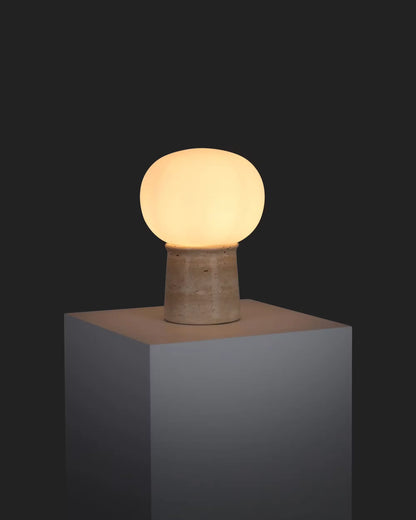 Neptune Travertine Stone LEDTable Lamp