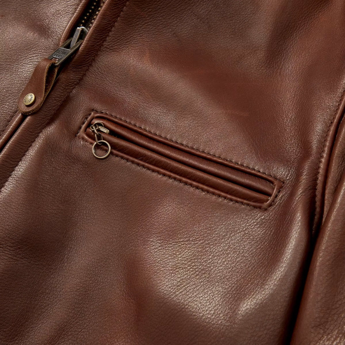 Cafe Natural Leather Jacket
