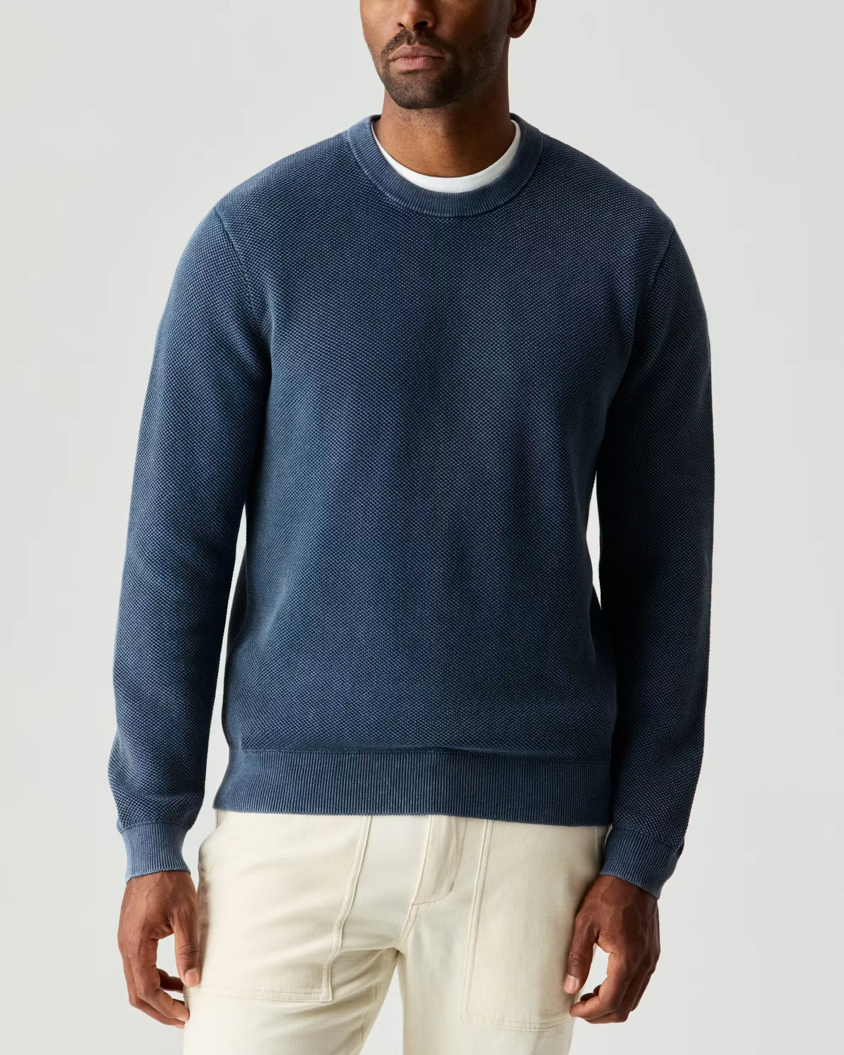 Garment Dyed Cotton Crewneck Sweater