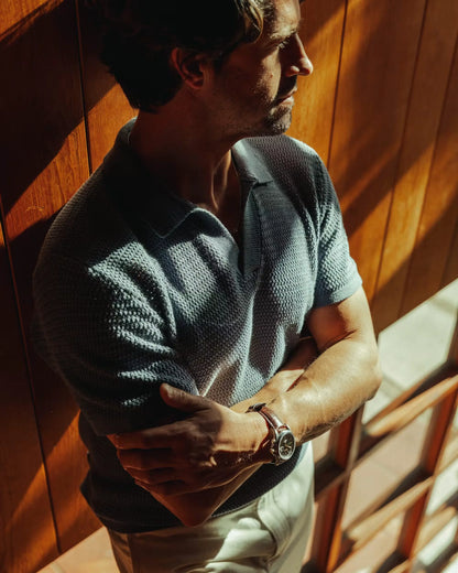 Crochet Johnny Collar Polo