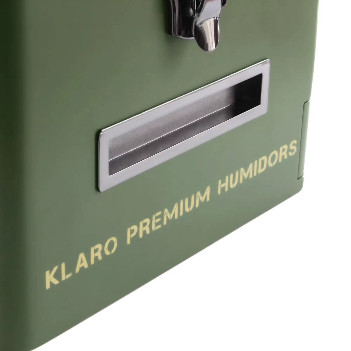 Military Glass Top Cigar Humidor
