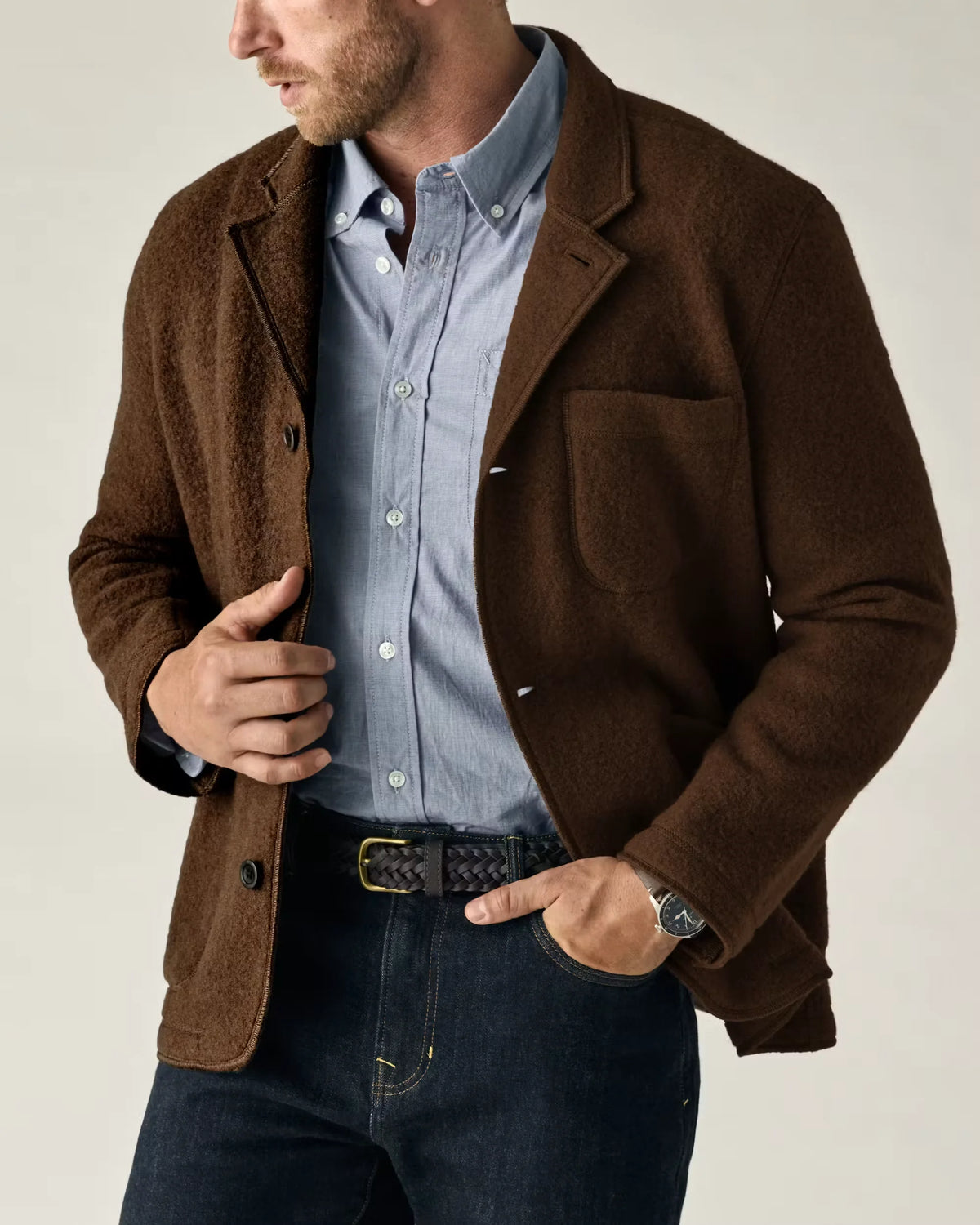 Boiled Wool Chore Blazer