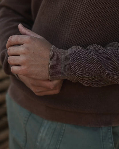 Garment Dyed Cotton Crewneck Sweater