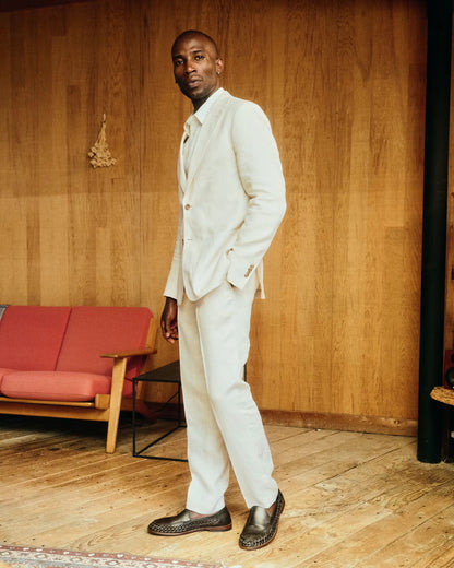 The Stevens Linen Herringbone Blazer