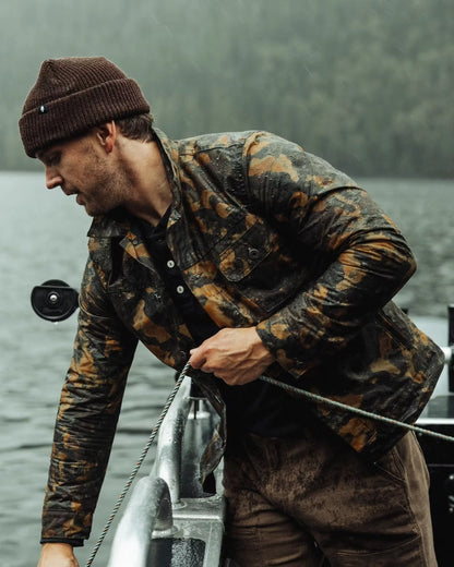 Flannel-Lined Waxed Trucker Jacket