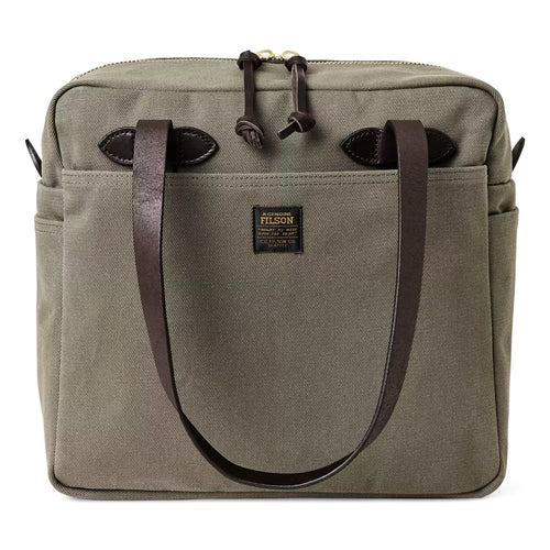 Rugged Twill Tote with Zipper